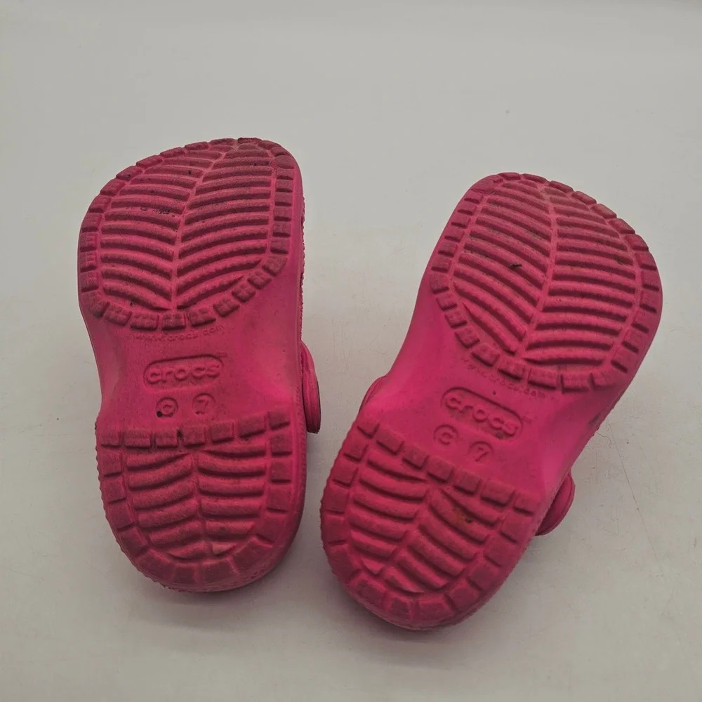 Crocs Classic Clogs Shoes Kids Size 7C Toddler Pink Sip On